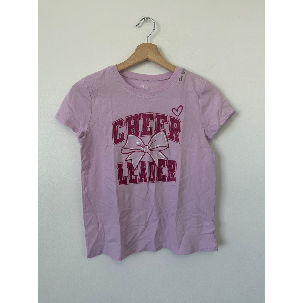 The Children's Place Girls' Cheerleader Graphic T-Shirt Pink Size L (10/12) NWT